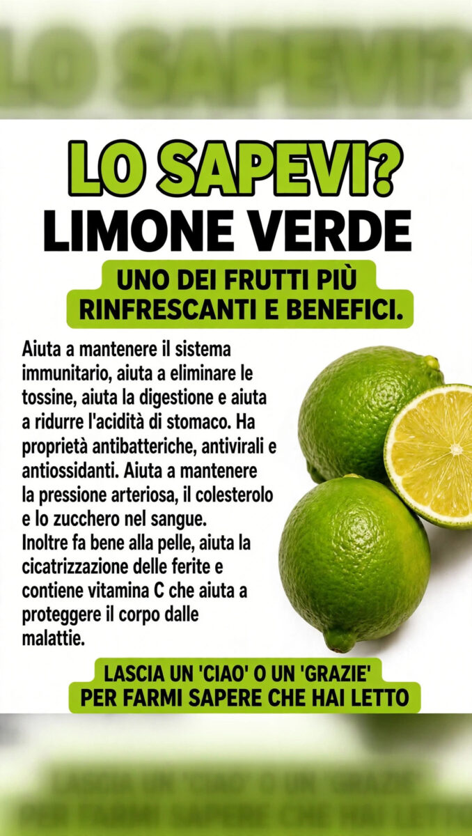 Limone verde: benefici per salute e benessere, usi e ricetta