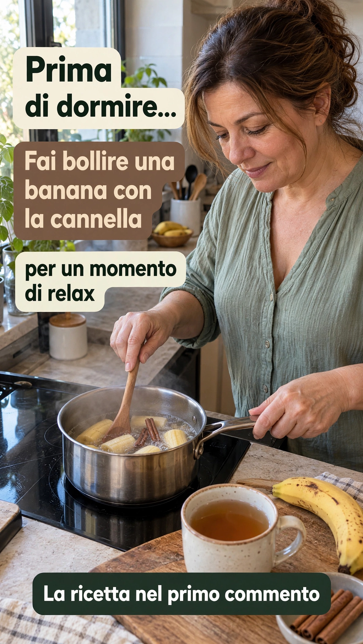 Bevanda di banana con cannella, zenzero e curcuma: ricetta aromatica per la sera
