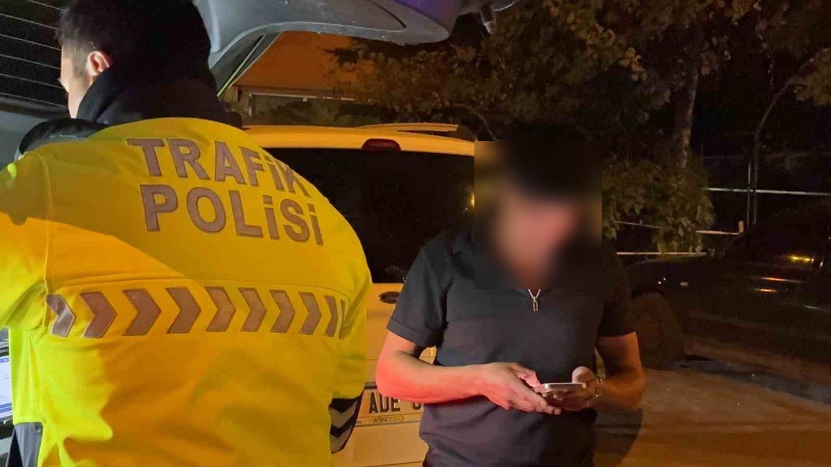 Kayseri'de trafik polisi ve yakalanan sürücü