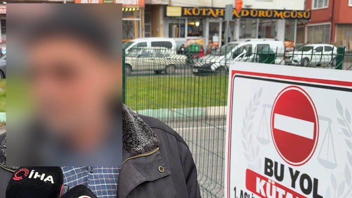 Kütahya'da tel örgüyle kapatılan yol (haber görseli)