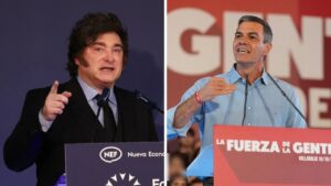 Milei yedinci kez İspanya’da: Sanchez’in partisinden ‘Solcular sana hoş geldin diyor’ pankartı