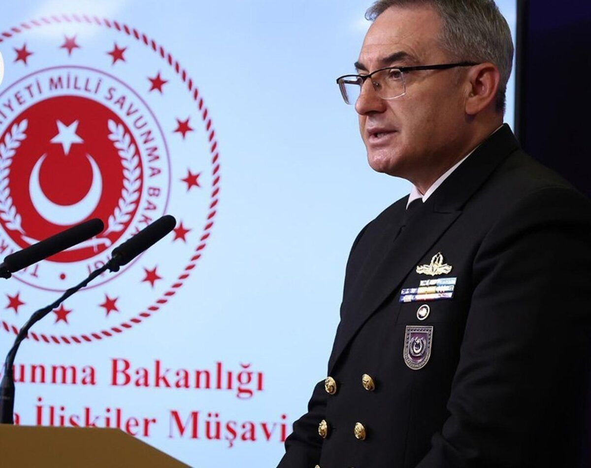 MSB Sözcüsü Tuğamiral Zeki Aktürk basın açıklaması