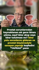 Gözden kaçan bir yaprak büyümüş prostatı geri adım atmaya zorluyor
